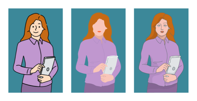 Development of the character illustration style