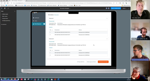 Permission detail view with call to action