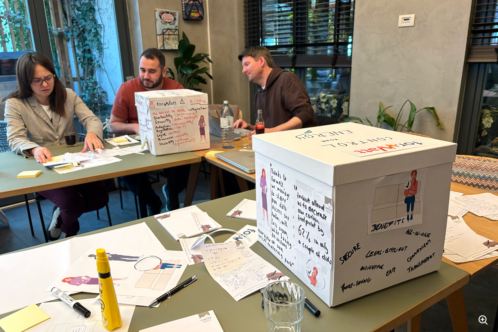 Vision boxes built by the team